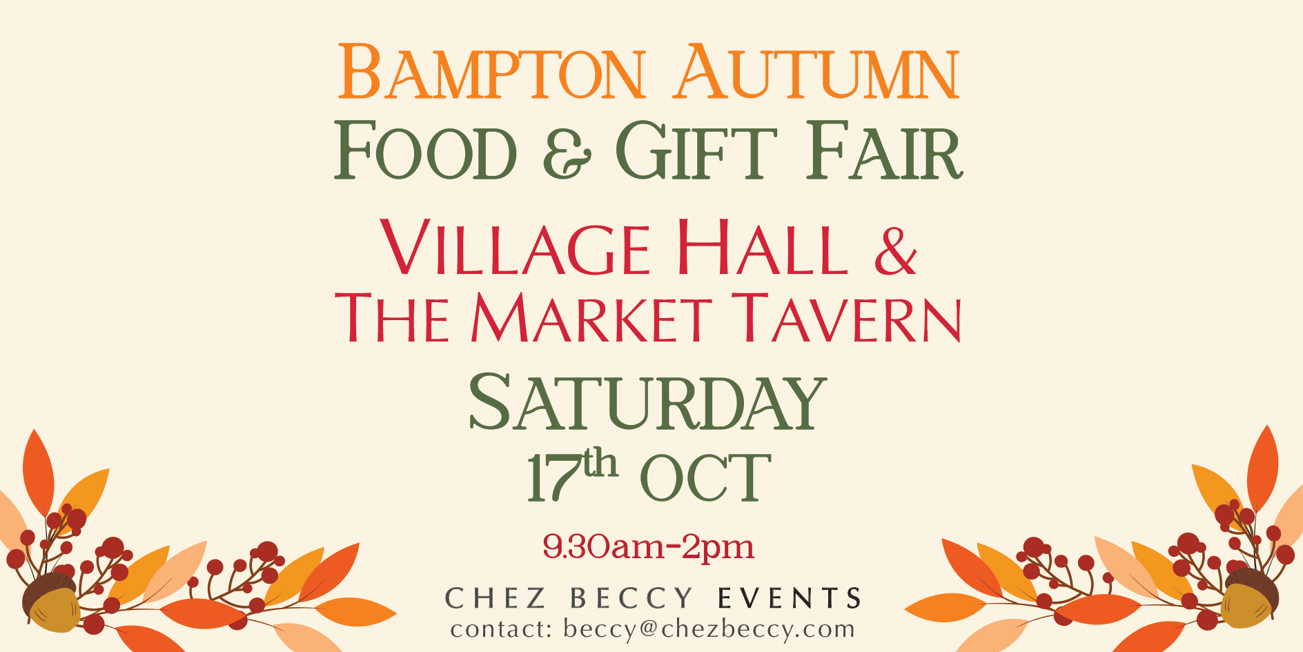 Bampton Autumn Food & Gift Fair in Bampton